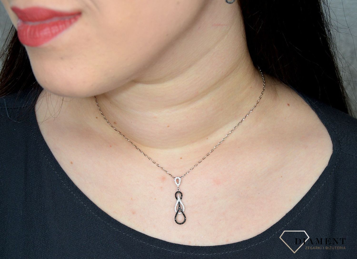 Złoty łańcuszek 585 ankier białe złoto 1 mm DIA-LAN-3122-585 1mm (2).jpg